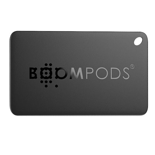 Boompods Boomcard Kreditkarten-Size Airtag Schlüsselbund-Etui Android Find My Ipx7 Schwarz