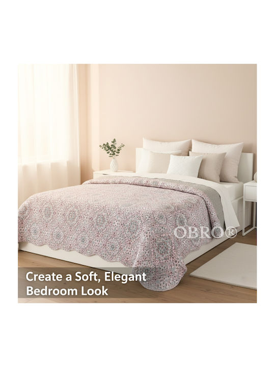 Κουβερλί Μονό Pink-grey 160x230cm