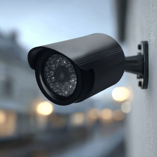 Set of Two Dummy Tube Cameras Led Ir Black Power Supply 2xaa Not Included in Delivery Abs Ir1800 Bt
