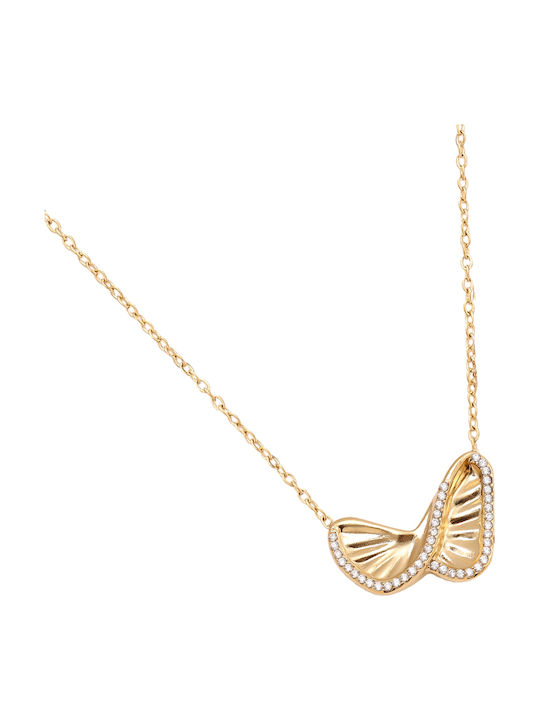 Papoulidis Jewellery Necklace Made of Gold Plated Steel Papoulidis Jewellery Necklace Made of Gold Plated Steel