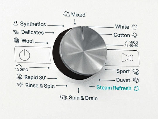 Whirlpool Πλυντήριο Ρούχων 8kg με Τεχνολογία Ατμού 1400 Στροφών 6th Sense FFB 8469 BV BE