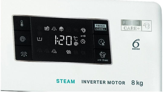 Whirlpool Πλυντήριο Ρούχων 8kg με Τεχνολογία Ατμού 1400 Στροφών 6th Sense FFB 8469 BV BE