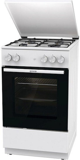 Gorenje Κουζίνα Υγραερίου 70lt με Εστίες Υγραερίου Π50εκ. Λευκή