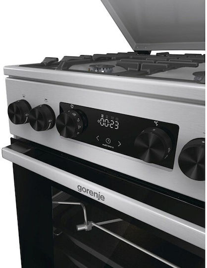 Gorenje Κουζίνα 70lt με Εστίες Υγραερίου Π50εκ. Silver