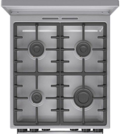 Gorenje Κουζίνα 70lt με Εστίες Υγραερίου Π50εκ. Silver