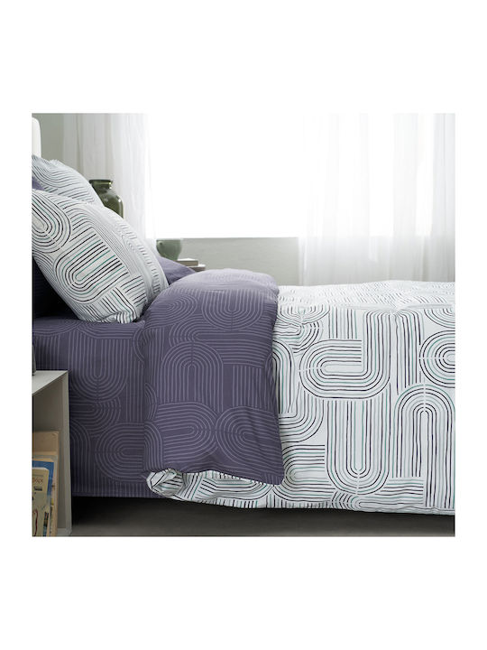 Vesta Home Πάπλωμα Υπέρδιπλο 230x240εκ. Πετρόλ-γκρι