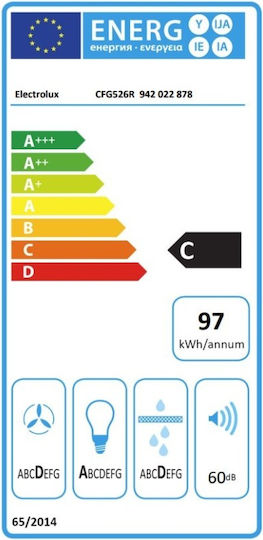 Electrolux Μηχανισμός Απορρόφησης 59.5cm Μαύρος
