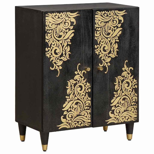 vidaXL Badezimmerschrank B180xT33xH75cm Schwarz