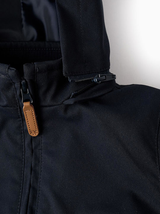 Kids' Casual Jacket Windproof with Hood Blue