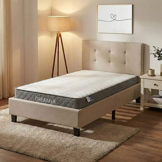 Mago Einzelbett mit Matratze 100x200cm Ecru Mago Einzelbett mit Matratze 100x200cm Ecru