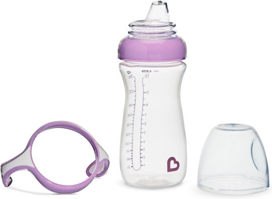 Munchkin Gentle Tall Transition Cup Baby Sippy Cup Plastic with Handles Purple for 9m+ 296ml