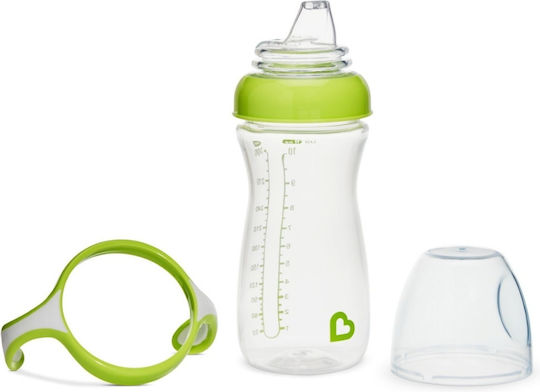 Munchkin Gentle Tall Transition Cup Baby Sippy Cup Plastic with Handles Green for 9m+ 296ml