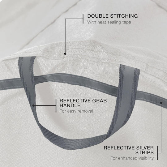 Husă Protectoare Pentru Bicicletă TeamObsidian Protecție UV XXL 3 Biciclete Poliester Oxford 300D Gri