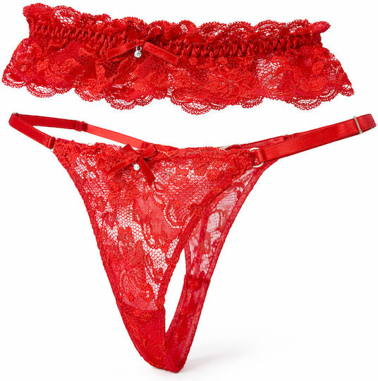 Join Women's Lingerie Set Lace Rj80177-3 Red
