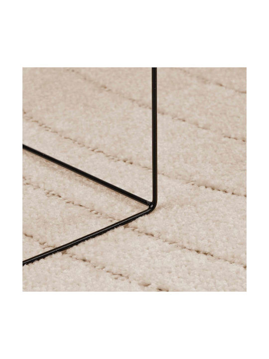 vidaXL Huarte Αντιολισθητικό Χαλί Στρογγυλό Μπεζ Φ120cm