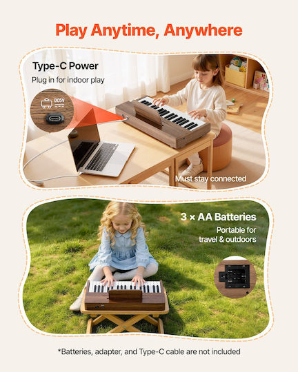 Vevor Wooden Piano for 3-10 Years