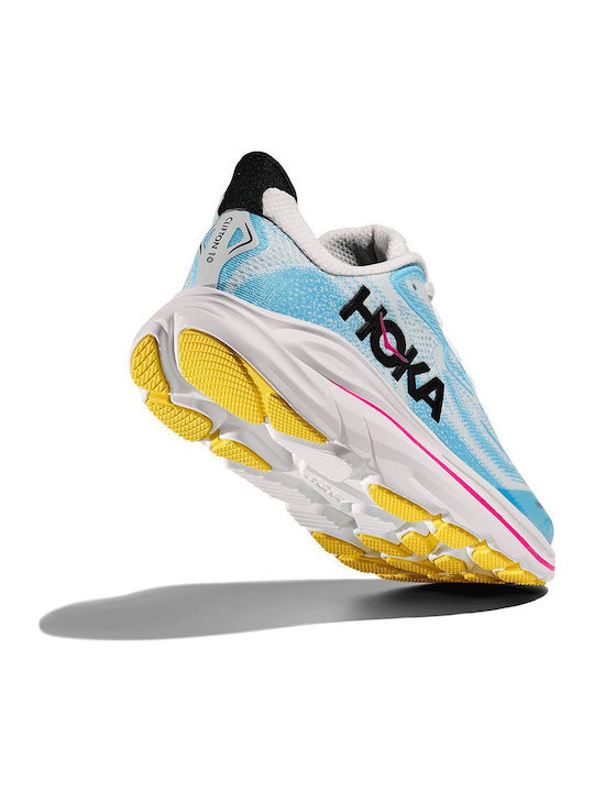 Clifton 10 Kids Sports Shoes Running with Laces Light Blue