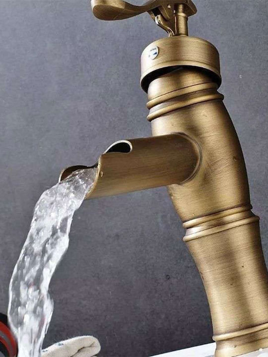 Mischung Waschtischarmatur Wasserfall Bronze
