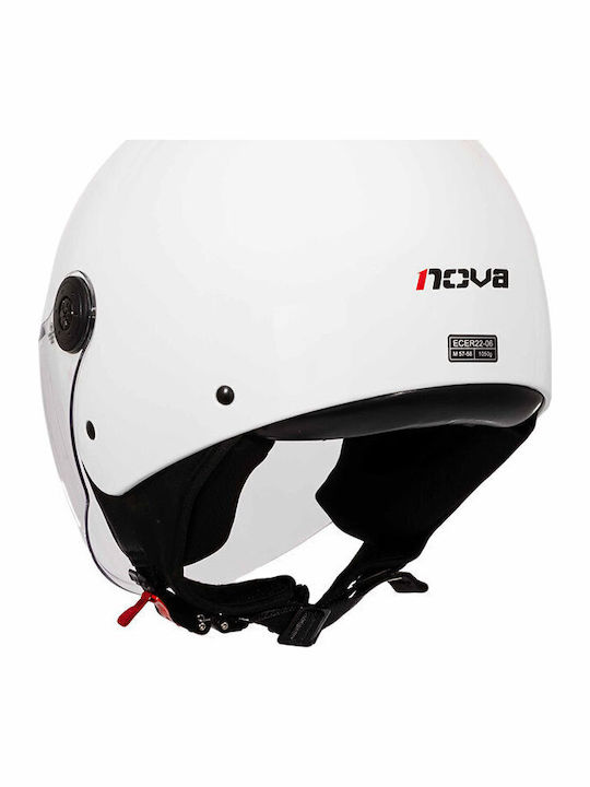 Nova Racing N229-V Guard White Κράνος Μηχανής Jet ECE 22.06 1050gr