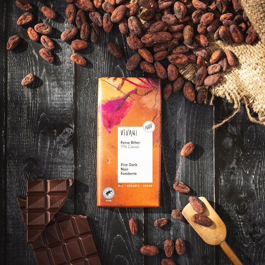 Vivani Био Шоколад Dark Веган с 71% Какао 80gr 1бр