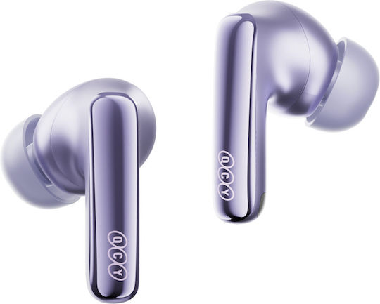 QCY MeloBuds N70i Bluetooth-Freisprecheinrichtung Kopfhörer mit Schweißresistenz und Ladeetui Purple