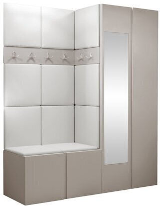 Hartford 278 Έπιπλο Εισόδου με Καθρέπτη Κασμίρι 158x46x186εκ.