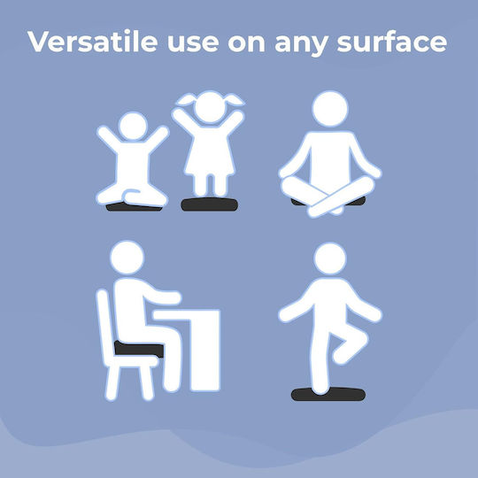 Everest Fitness Pernă de Echilibru Neagră cu Diametru de 33cm