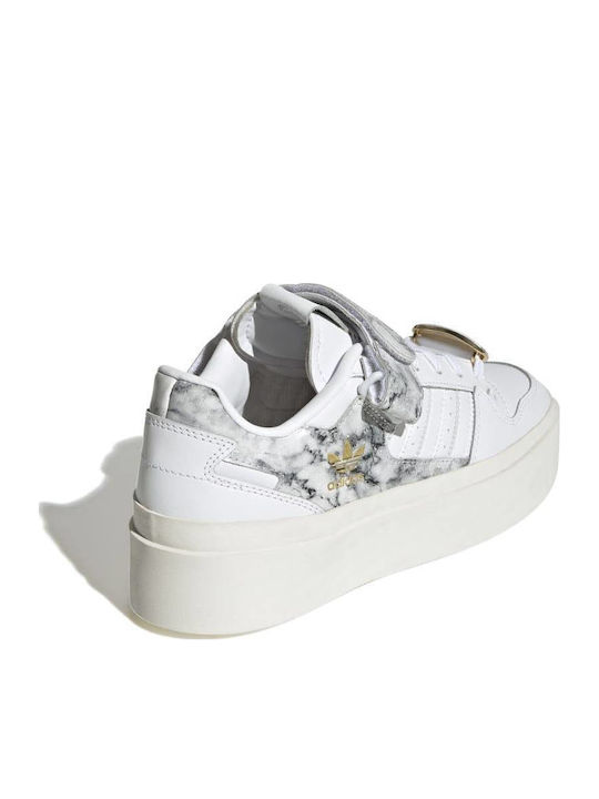 Forum Bonega Дамски Флатформи Маратонки Cloud White / Gold Metallic