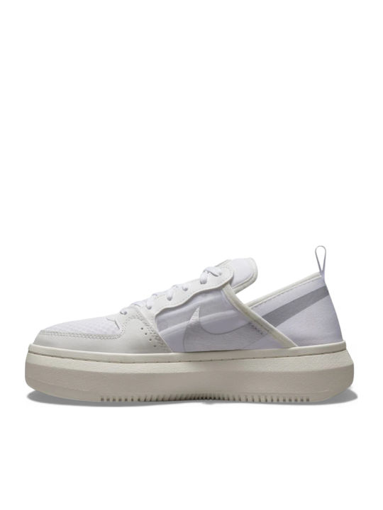 Court Vision Alta Γυναικεία Flatforms Sneakers White / Sail / Metallic Silver
