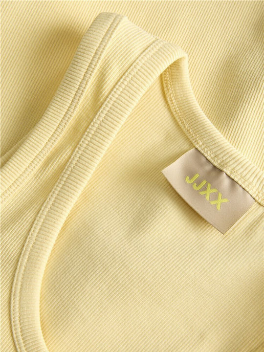 Stretch Women's Blouse Cotton Sleeveless Yellow