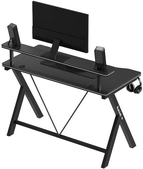 Геймърско Бюро Hero 1.9 Дървено Черно 120x60см