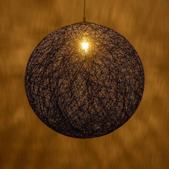 GloboStar Lustră Negru Boem cu Dulie E27 60x60x60cm.