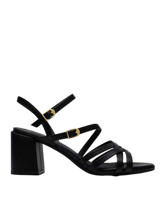 Clarks Ezoria Strap Leather Sandals Anatomic Black