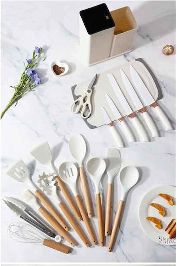 Cooking Utensil Set White 19pcs