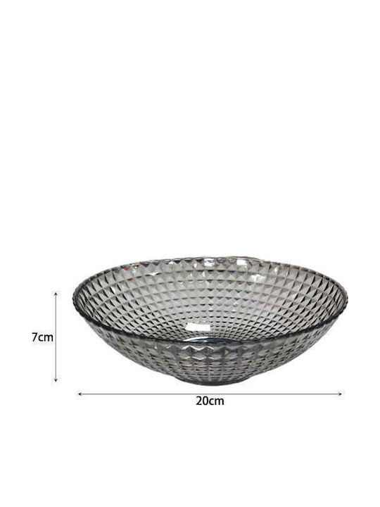 Μπολ Σαλατιέρα Πλαστική Διάφανη 20x20x7cm