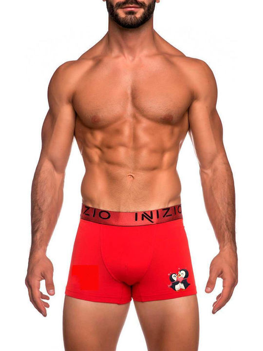 Herren Boxershorts Red mit Mustern 1Packung