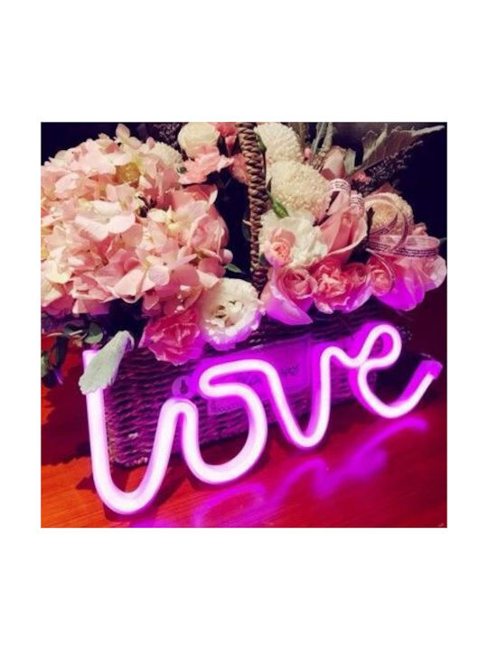 Neon Διακοσμητικό Φωτιστικό LED Love 13x34εκ.