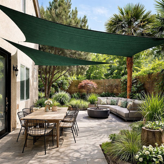 Grasher Shade Sail Зелен С парчета 3.6x3.6m 180гр/кв.м