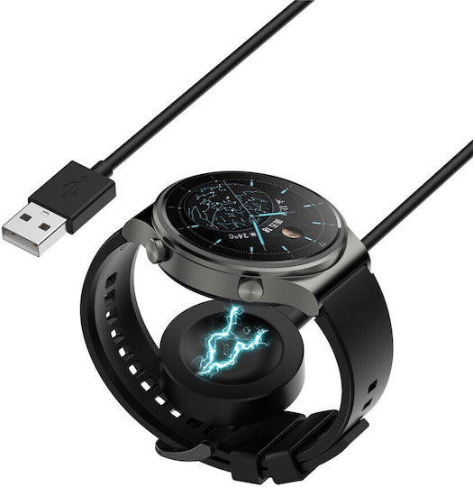 Premium Καλώδιο Φόρτισης Usb Type C Huawei Watch Gt 4 41mm 46mm Honor Watch 4 Pro 1m Black