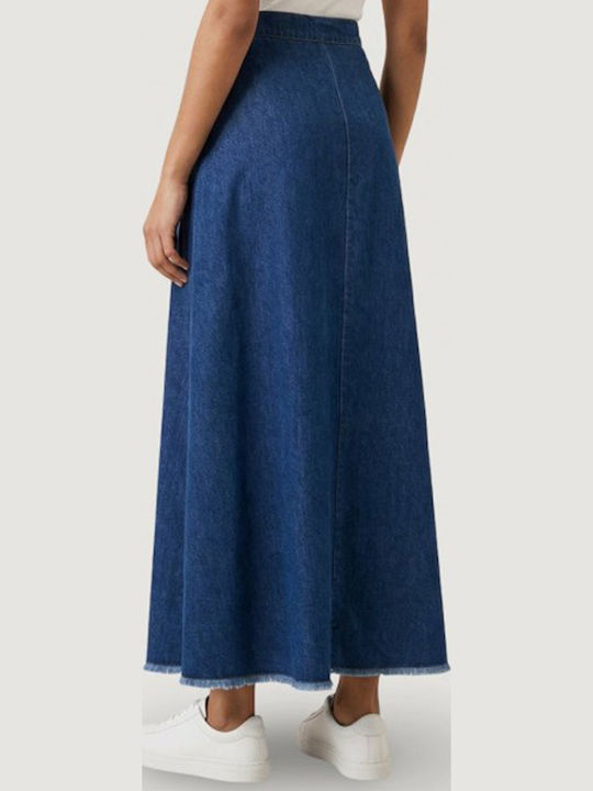Denim Maxi Fustă Medium Blue Denim