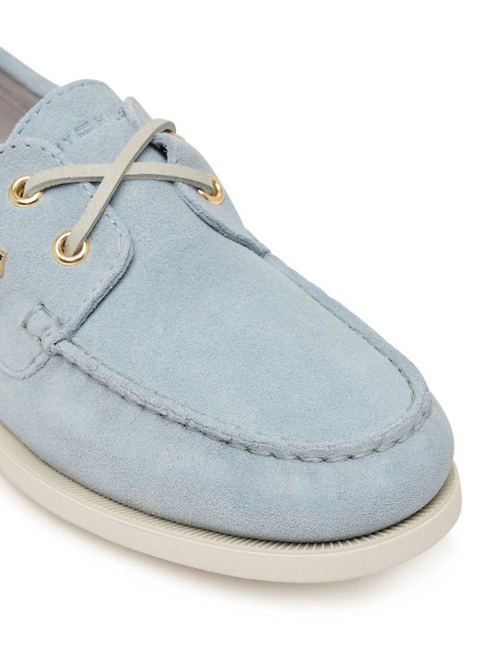 Men's Suede Boat Shoes Blue