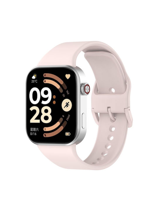 Λουράκι Silicone Buckle Xiaomi Redmi Watch 6 5 4 Smart Band 9 Pro 8 Pro Pink