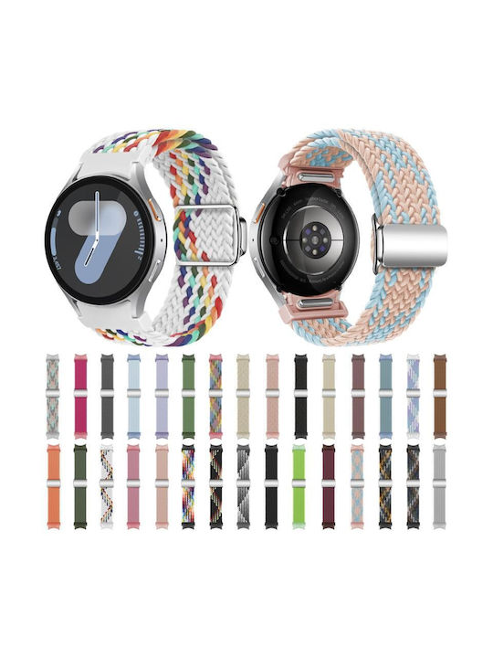 Samsung Galaxy Watch 7 6 5 4 Curea Ceas Nylon Închidere Magnetică Roz Auriu