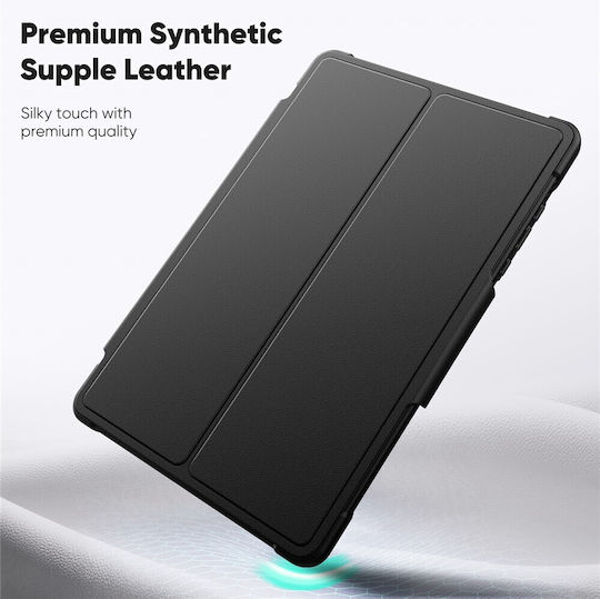 Hybrid Flip Cover Περιστρεφόμενη Ανθεκτική Μαύρη (Galaxy Tab A11+ / Galaxy Tab A9+)