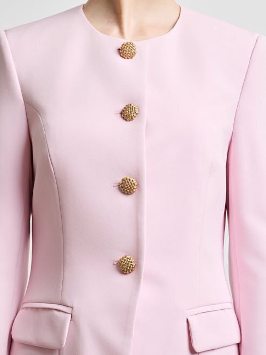 Desiree Lang Damen Mittellang Blazer Pink