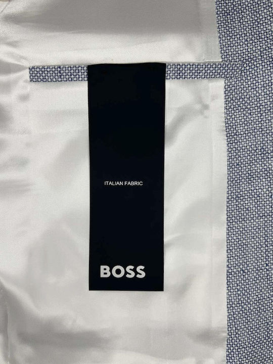 H Hutson Men's Summer Suit Jacket Slim Fit Blue