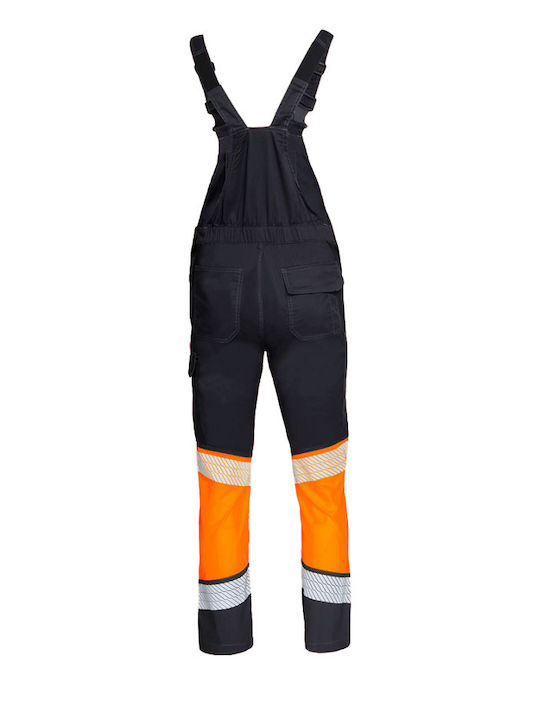 Stenso Work Coveralls Dungarees & Reflective Tapes Orange