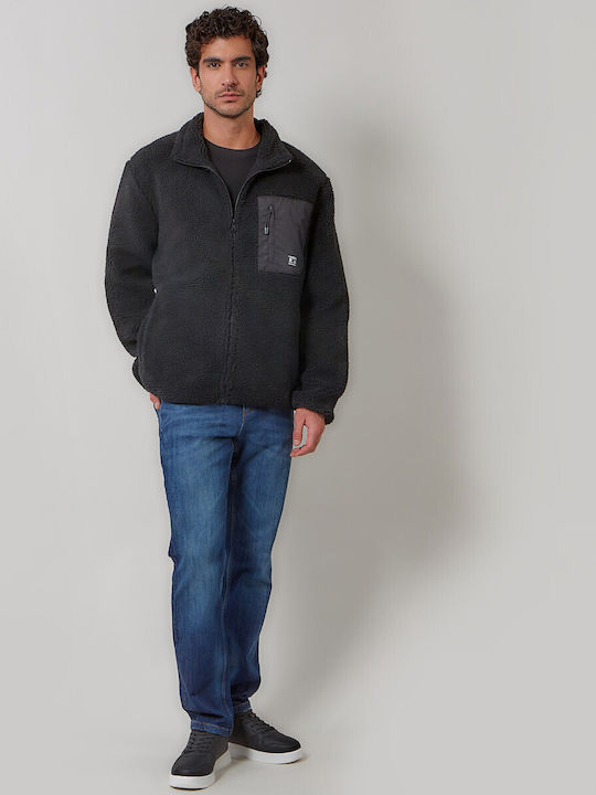 Ανδρική Ζακέτα Fleece Μαύρη