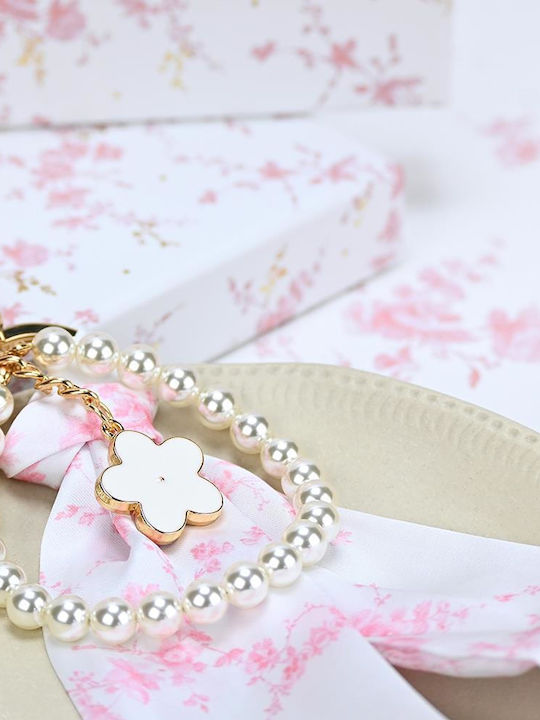 Charm Μαντιλάκι Πέρλες Pink Toile
