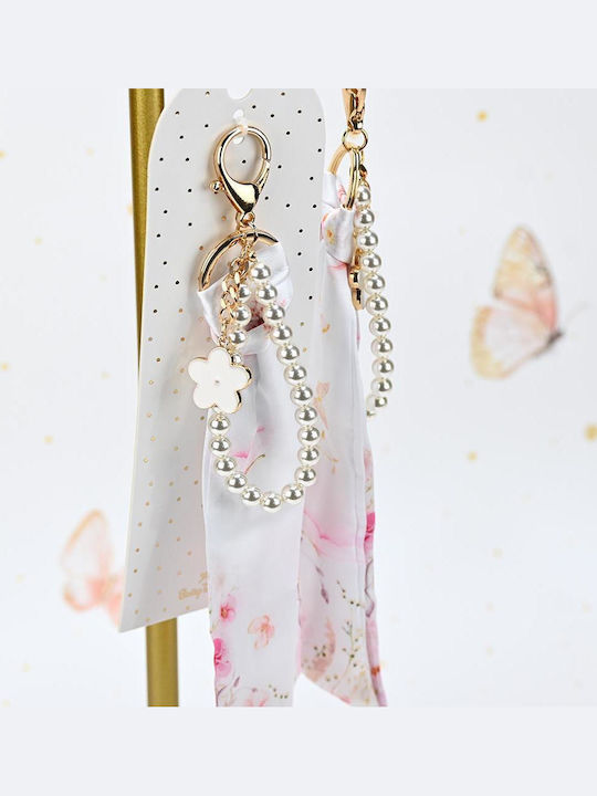 Charm Μαντιλάκι Πέρλες Pink Blossom